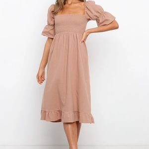Tan Midi Dress